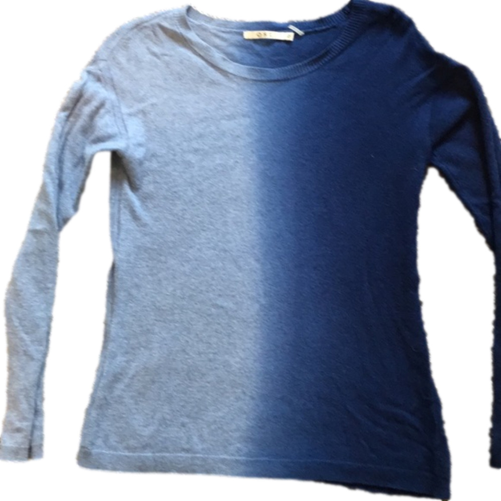 OST Blue Ombré Long Sleeve Ombré Sweater Womans Sz Small
